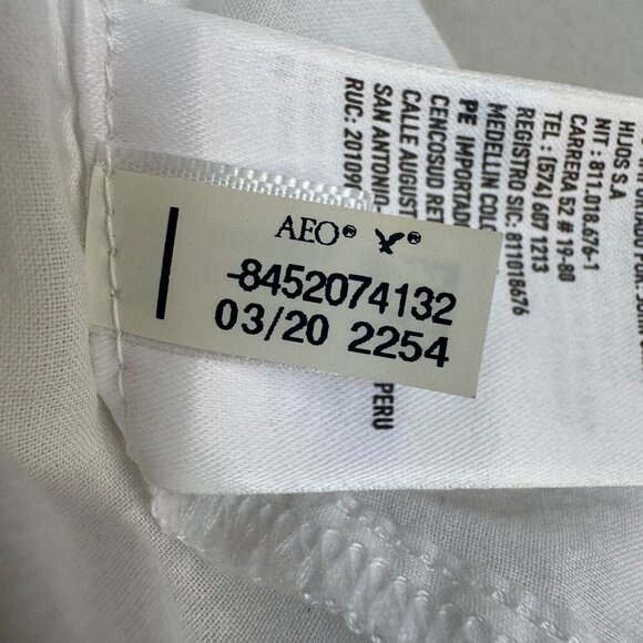 AEO Cotton Blend White Lace Trim Two Tier Elastic Waist Boho Mini Skirt Size XXL - Picture 15 of 15